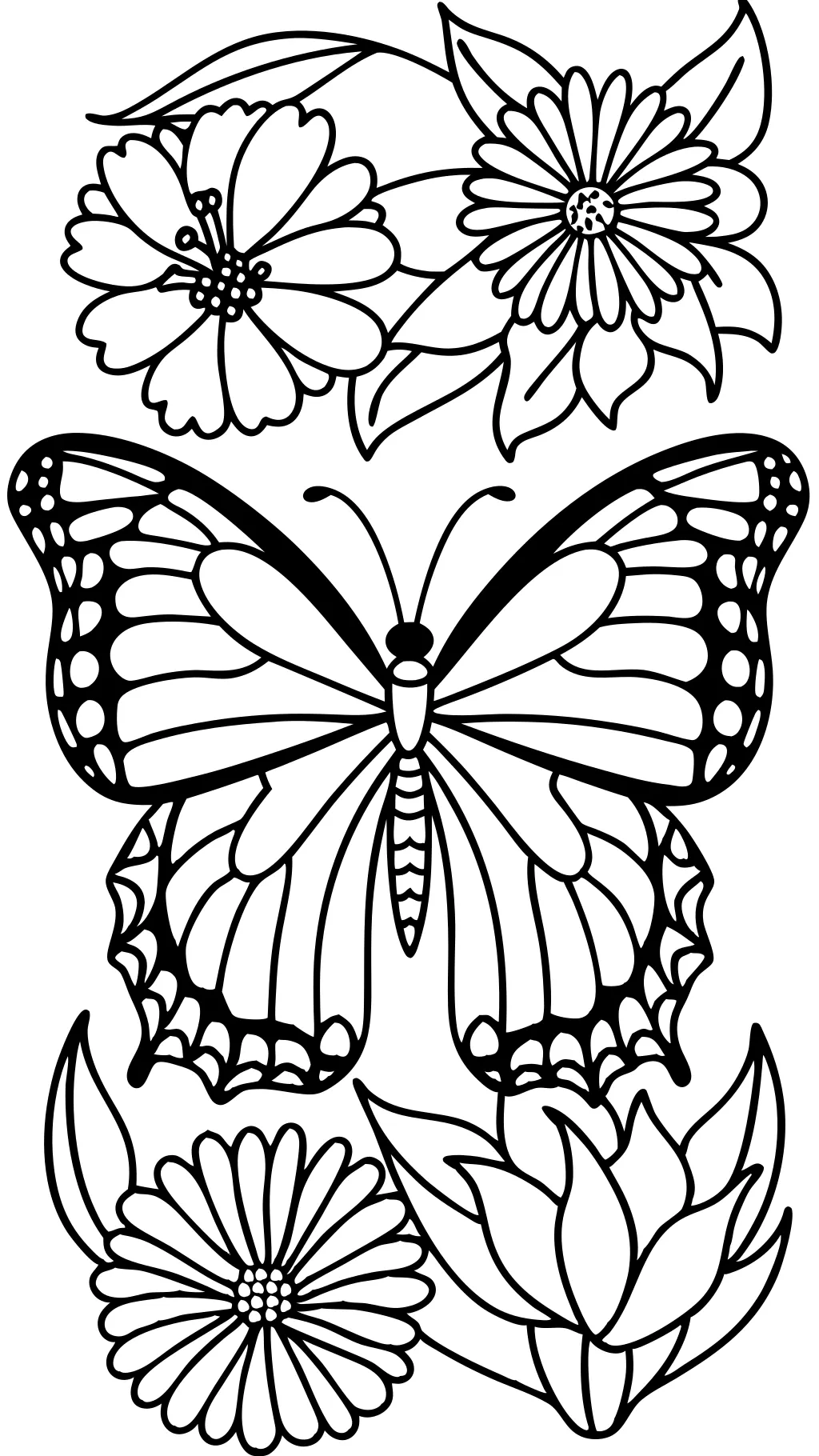 page de couleur monarque papillon